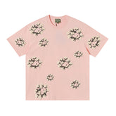 Denim Tears Baby Pink Oversized All Over Beige Flower Wreath TOP