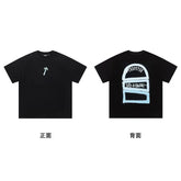 Trapstar short-sleeved T-shirt summer 2025 new letter print men and women casual loose round neck European and American trendy ins (27)