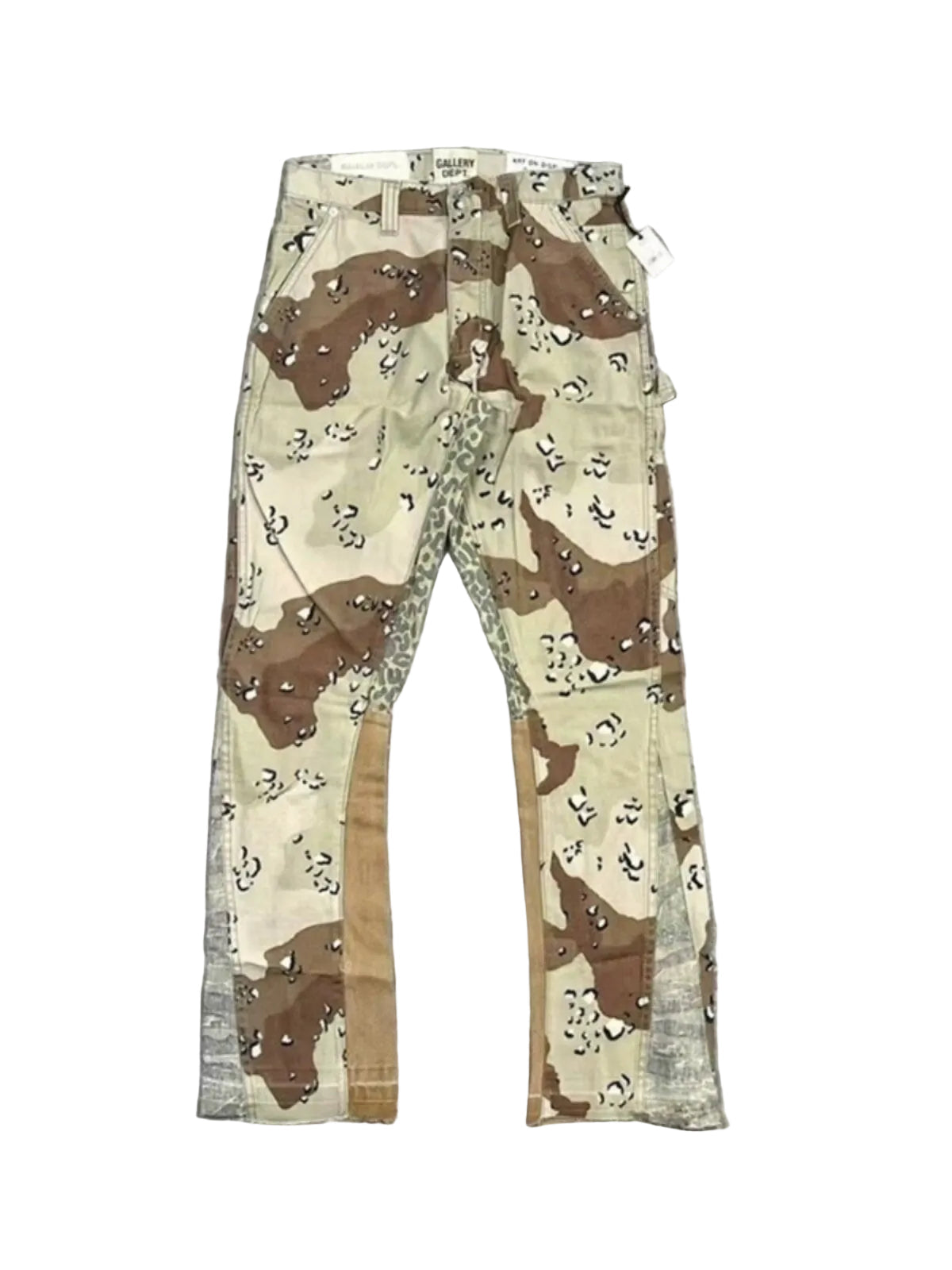 GALLERY DEPT DESERT CAMO CARPENTER FLARE PANTS LEOPARD PANEL