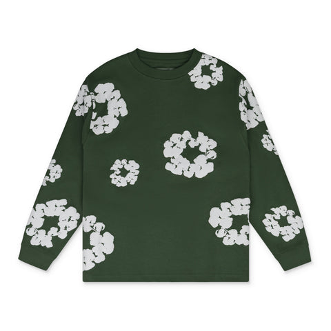 Denim Tears Green Cotton Wreath LS T-Shirt