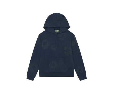 Denim Tear Mono Cotton Wreath Hoodie Navy