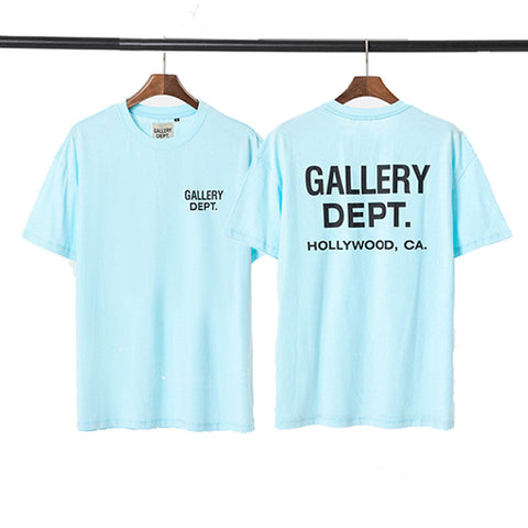 GALLERY DEPT HOLLYWOOD CA LIGHT BLUE LOGO TEE