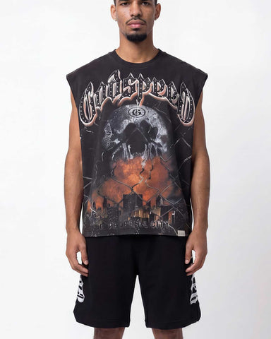 Godspeed Fences Sleeveless Tee Black