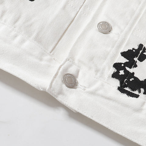 Denim Tears All‑Over Black Floral Print Streetwear Jacket