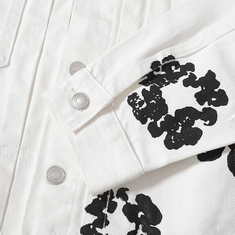 Denim Tears All‑Over Black Floral Print Streetwear Jacket