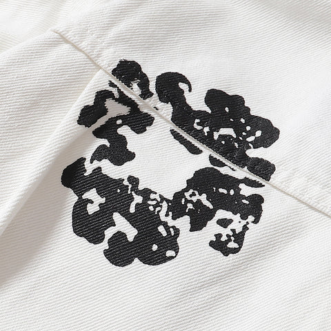 Denim Tears All‑Over Black Floral Print Streetwear Jacket
