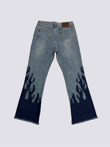 Gallery Dept Flame Patch Flare Denim Jeans