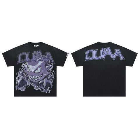 Duaa Purple Monster Graphic Tee Unisex Vintage Streetwear T-Shirt