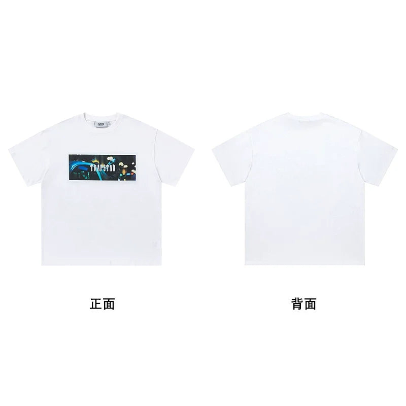 Trapstar short-sleeved T-shirt summer 2025 new letter print men and women casual loose round neck European and American trendy ins (37)