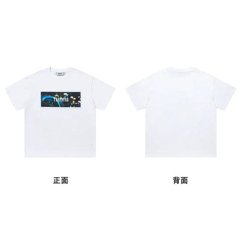 Trapstar short-sleeved T-shirt summer 2025 new letter print men and women casual loose round neck European and American trendy ins (37)