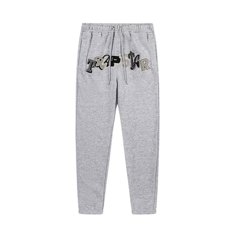 Trapstar autumn and winter casual sports suit hooded sweatshirt pants pullover simple letter drawstring top pants (47)