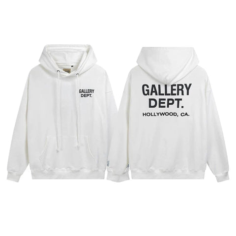 GALLERY DEPT HOLLYWOOD CA LOGO HOODIE BLACK