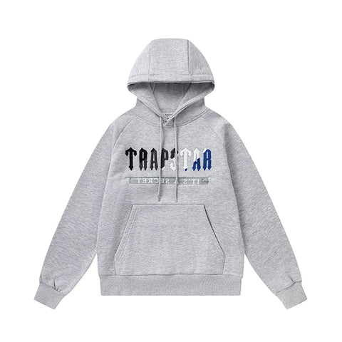 Trapstar autumn and winter casual sports suit hooded sweatshirt pants pullover simple letter drawstring top pants (3)