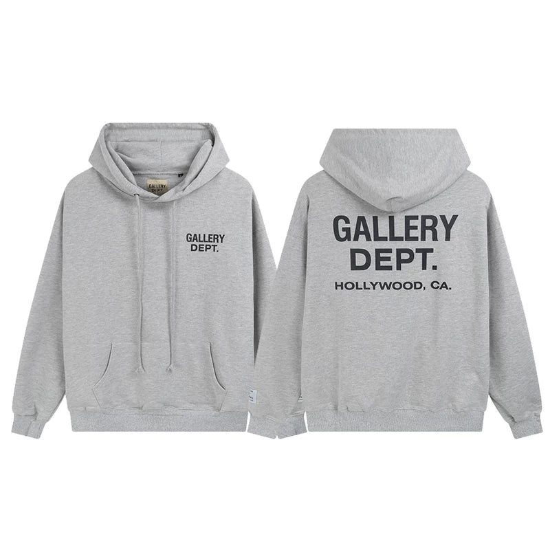 GALLERY DEPT HOLLYWOOD CA LOGO HOODIE BLACK