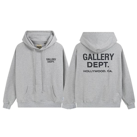 GALLERY DEPT HOLLYWOOD CA LOGO HOODIE BLACK
