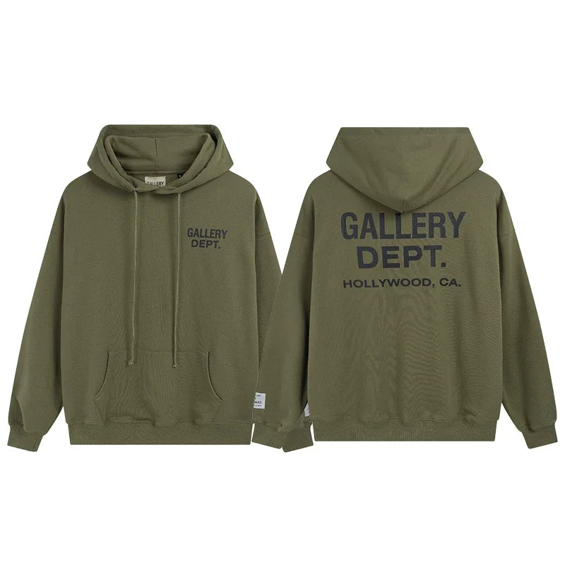 GALLERY DEPT HOLLYWOOD CA LOGO HOODIE BLACK