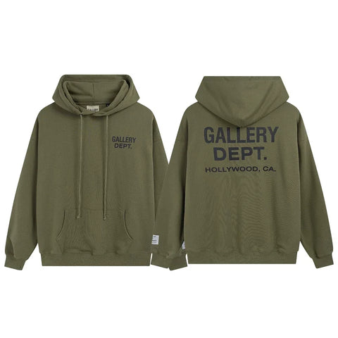 GALLERY DEPT HOLLYWOOD CA LOGO HOODIE BLACK