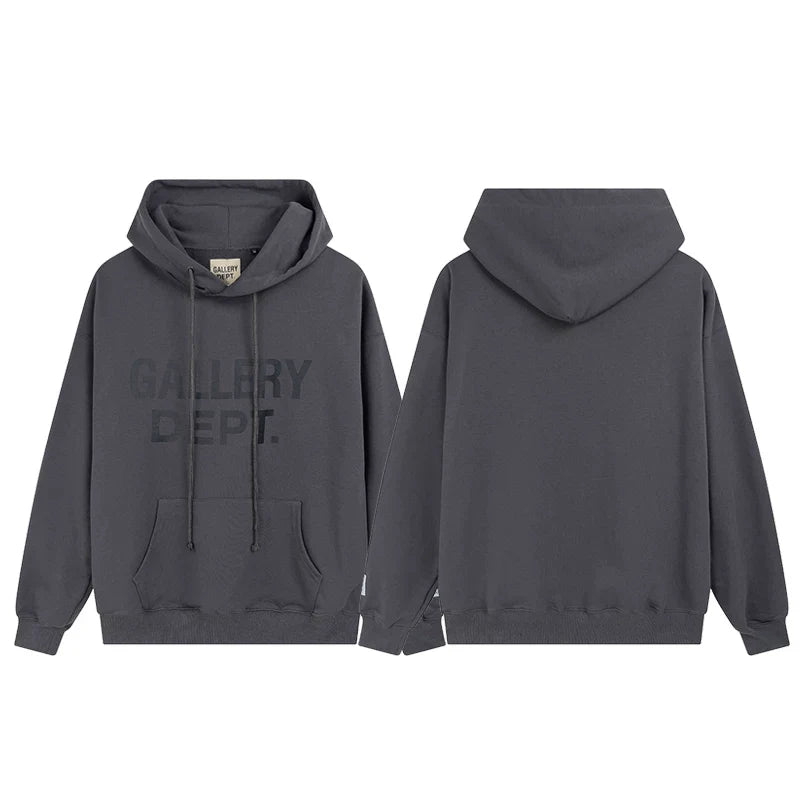 GALLERY DEPT FRONT LOGO HOODIE BLACK