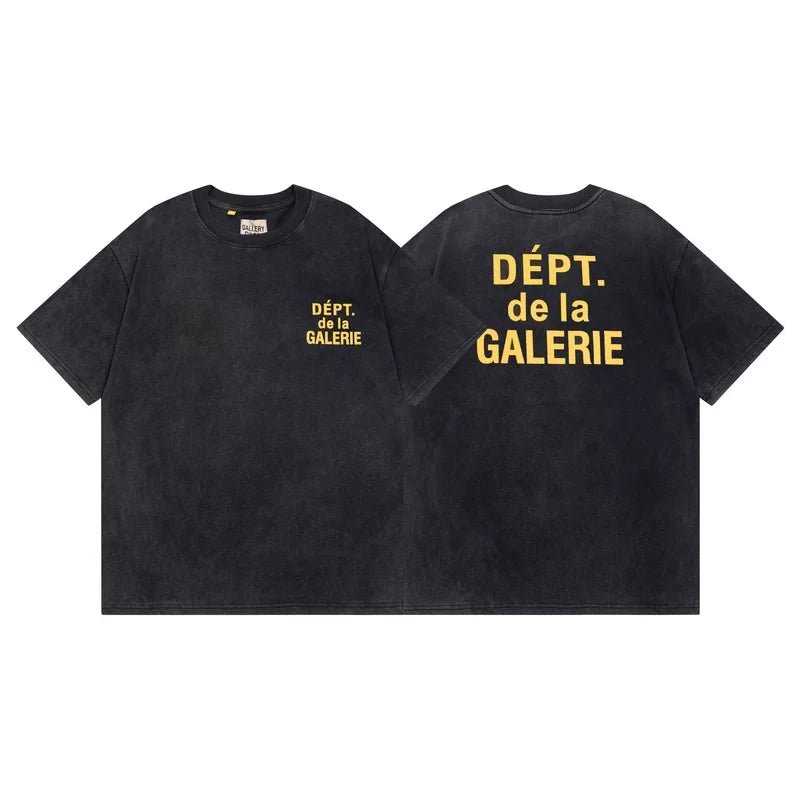 Gallery Dept Dept De La Galerie Gold Vintage Washed Short Sleeve Tee