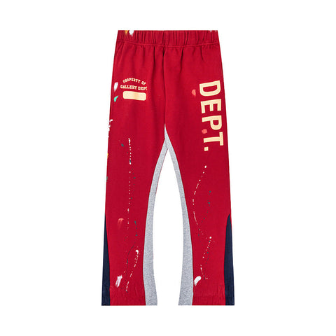 Gallery Dept Red Vertical Logo Paint Splatter Stacked Flare