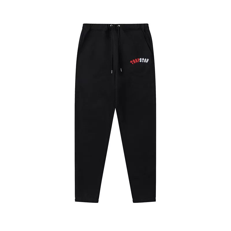 Trapstar autumn and winter casual sports suit hooded sweatshirt pants pullover simple letter drawstring top pants (36)