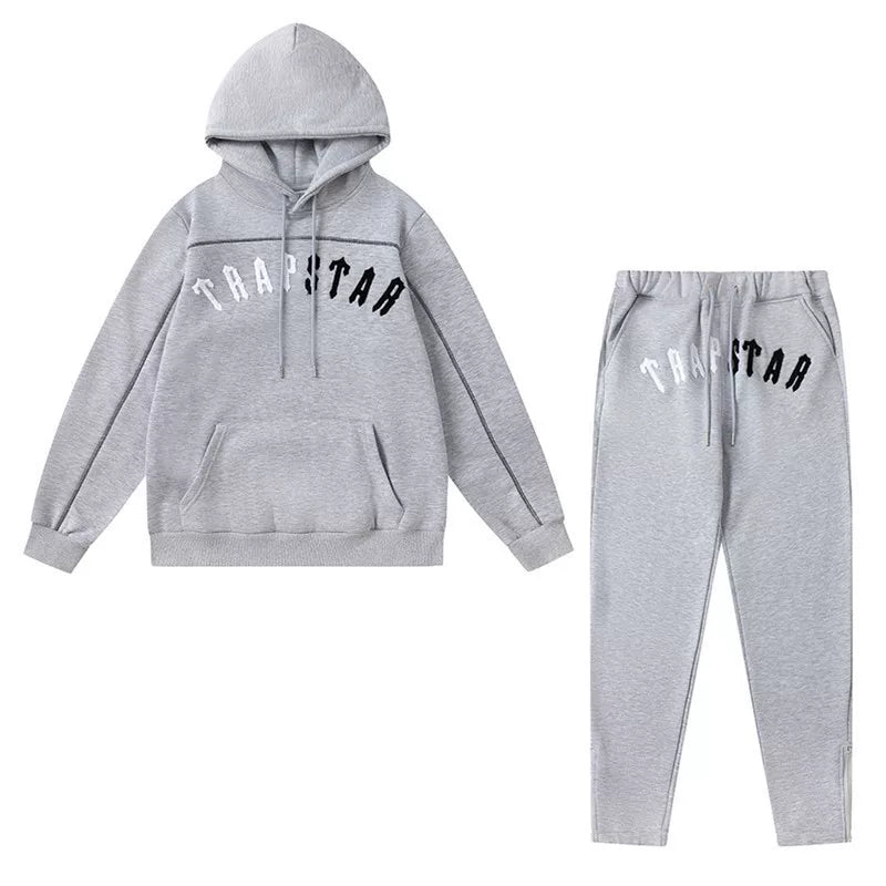American tide trapstar blue gray tiger head gradient towel embroidered men's and female couple sweater trousers casual set (11)