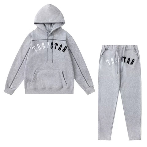 American tide trapstar blue gray tiger head gradient towel embroidered men's and female couple sweater trousers casual set (11)