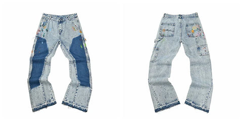 Gallery Dept Blue Multi‑Color Patchwork Jeans