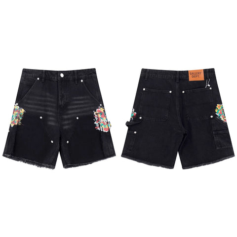 GALLERY DEPT PAINT PRINT CARPENTER DENIM SHORTS