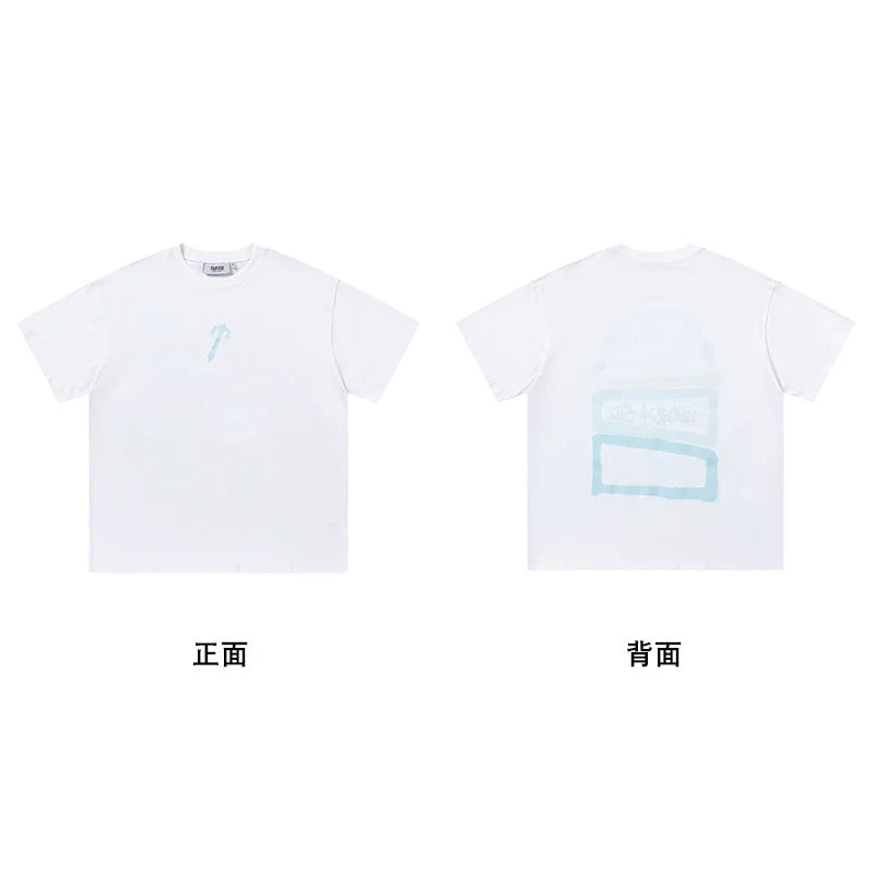 Trapstar short-sleeved T-shirt summer 2025 new letter print men and women casual loose round neck European and American trendy ins (27)