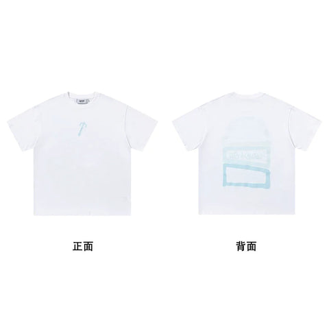 Trapstar short-sleeved T-shirt summer 2025 new letter print men and women casual loose round neck European and American trendy ins (27)