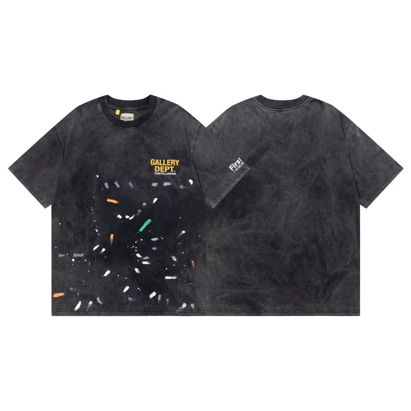 Gallery Dept Tokyo Japan Paint Splatter Vintage Washed Short Sleeve Tee