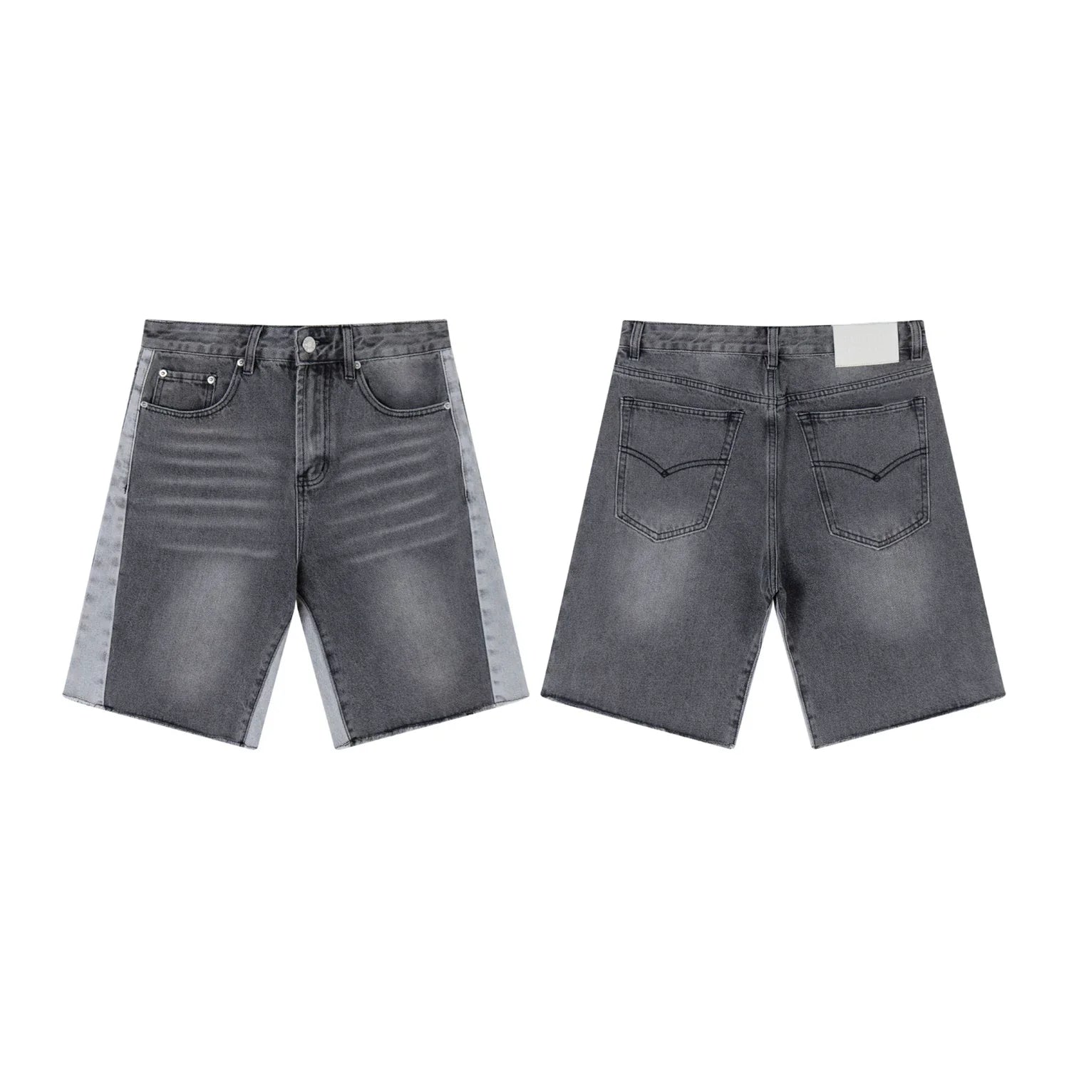 GALLERY DEPT GREY PANELED DENIM JORT SHORTS