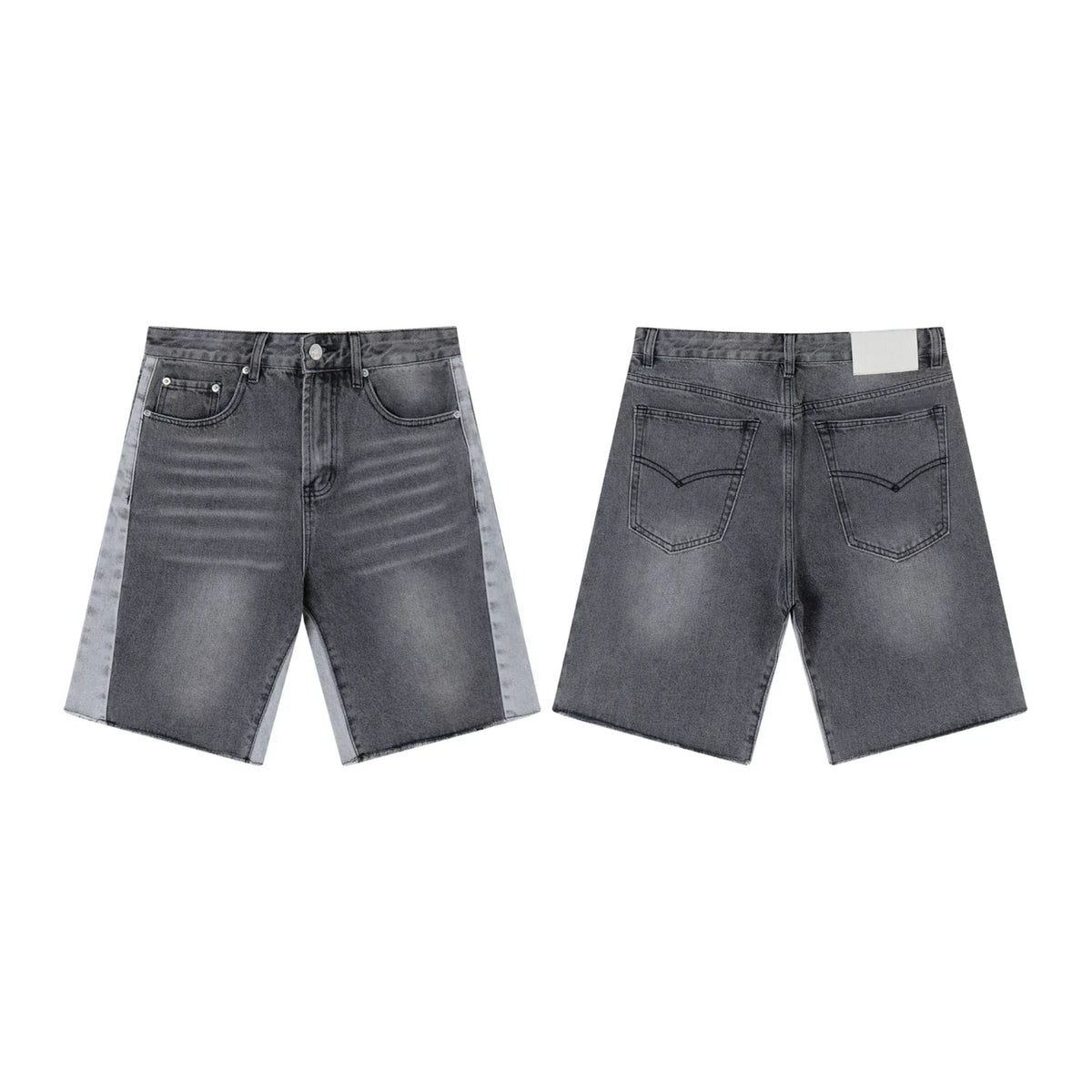 GALLERY DEPT GREY PANELED DENIM JORT SHORTS
