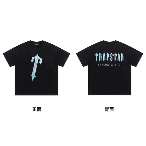 Trapstar short-sleeved T-shirt summer 2025 new letter print men and women casual loose round neck European and American trendy ins (15)
