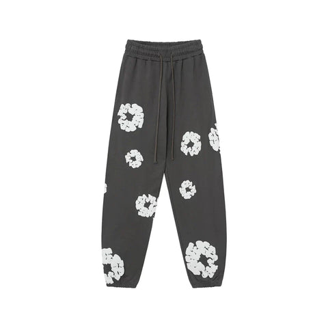 Denim Tears Kapok Foam Print Jogger Pants Dark Grey Streetwear Trousers