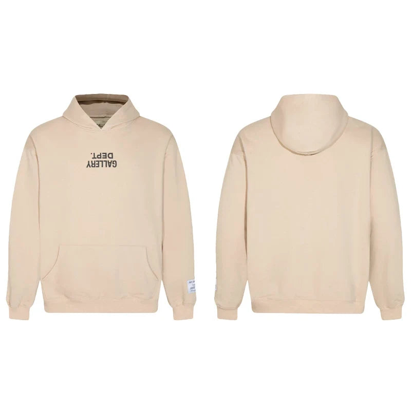 GALLERY DEPT REVERSED LOGO HOODIE HEATHER GREY