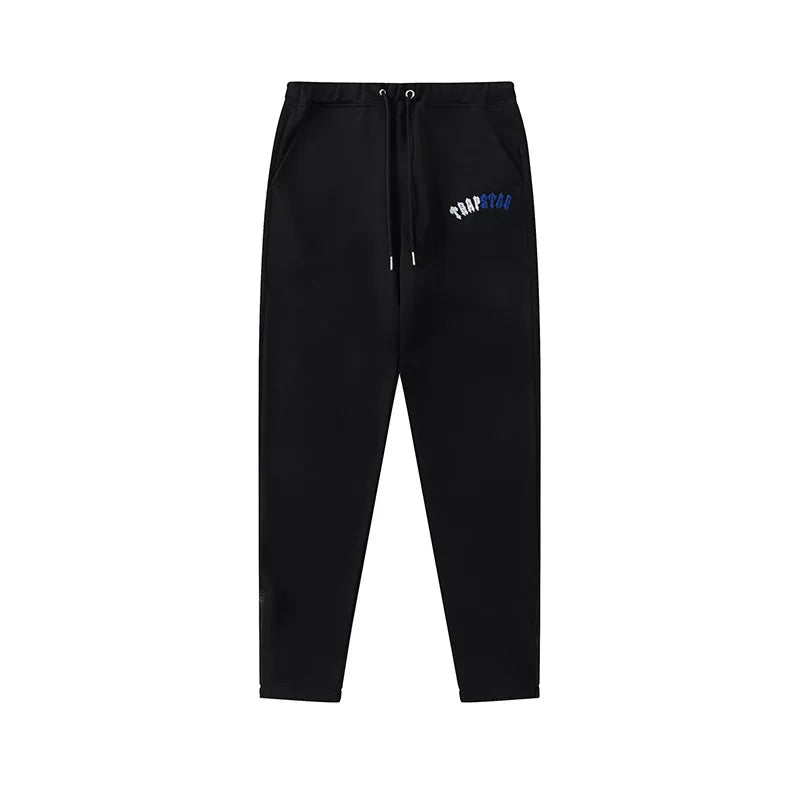 Trapstar autumn and winter casual sports suit hooded sweatshirt pants pullover simple letter drawstring top pants (37)