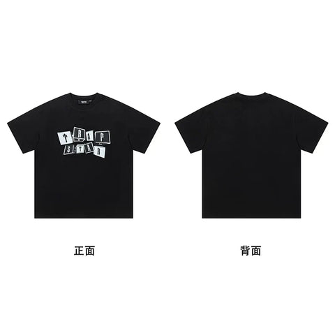 Trapstar short-sleeved T-shirt summer 2025 new letter print men and women casual loose round neck European and American trendy ins (34)