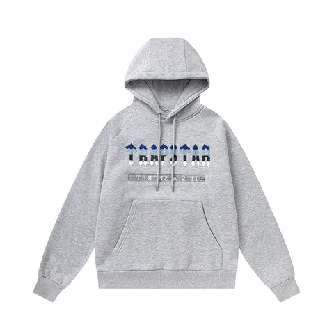 Trapstar autumn and winter casual sports suit hooded sweatshirt pants pullover simple letter drawstring top pants (2)