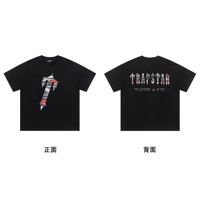 Trapstar short-sleeved T-shirt summer 2025 new letter print men and women casual loose round neck European and American trendy ins (19)