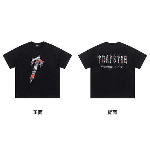 Trapstar short-sleeved T-shirt summer 2025 new letter print men and women casual loose round neck European and American trendy ins (19)