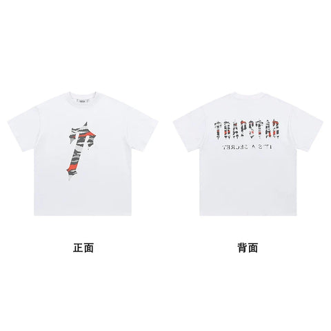 Trapstar short-sleeved T-shirt summer 2025 new letter print men and women casual loose round neck European and American trendy ins (18)