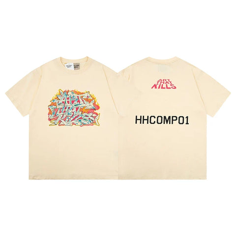Gallery Dept Art That Kills Graffiti HHCOMP01 Cream Short Sleeve Tee