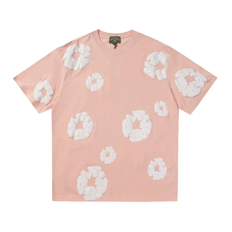 Denim Tears Cotton Wreath Pink Unisex Short Sleeve T Shirt