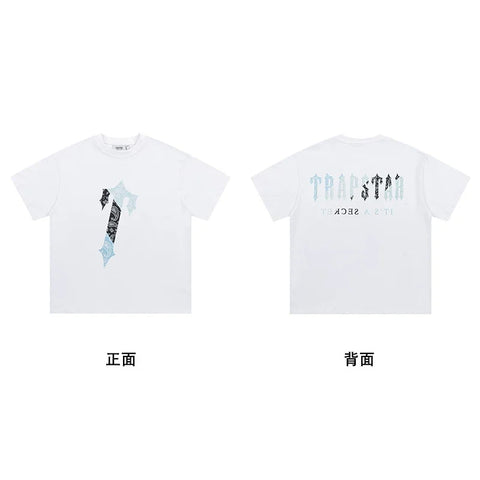 Trapstar short-sleeved T-shirt summer 2025 new letter print men and women casual loose round neck European and American trendy ins (14)