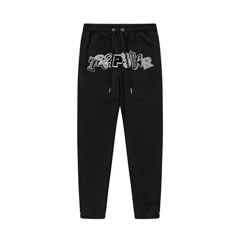 Trapstar autumn and winter casual sports suit hooded sweatshirt pants pullover simple letter drawstring top pants (48)