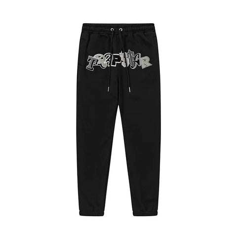 Trapstar autumn and winter casual sports suit hooded sweatshirt pants pullover simple letter drawstring top pants (48)