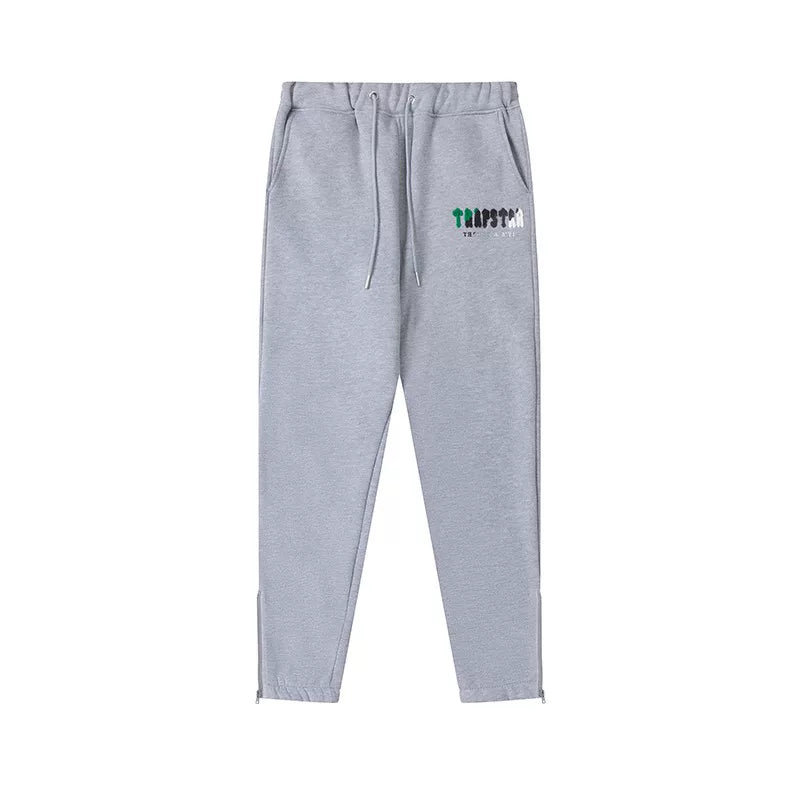 Trapstar autumn and winter casual sports suit hooded sweatshirt pants pullover simple letter drawstring top pants (15)