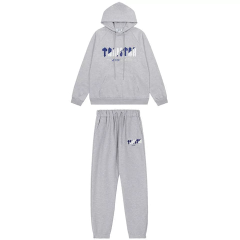 American tide trapstar blue gray tiger head gradient towel embroidered men's and female couple sweater trousers casual set (25)